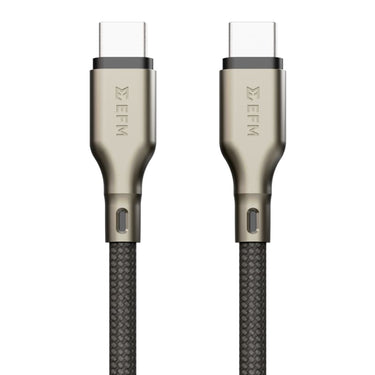 EFM USB-C to USB-C 140W Pro Power and Data Cable with Aramid Fibre Reinforcement 2M - Black